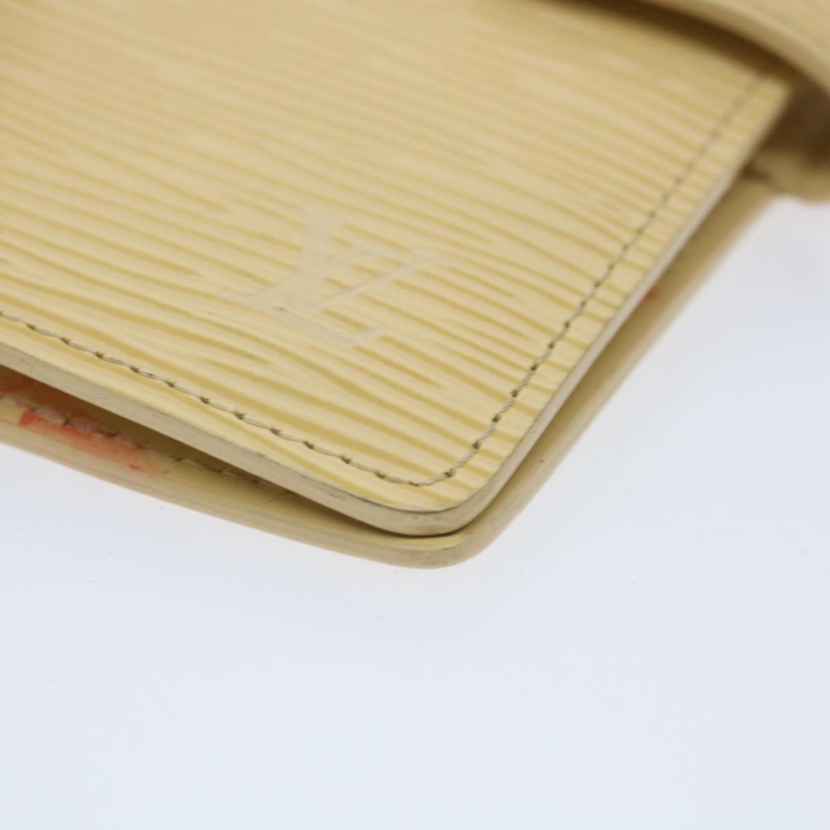 LOUIS VUITTON Epi Agenda PM Day Planner Cover White Yvoire R2005J LV Auth 58113