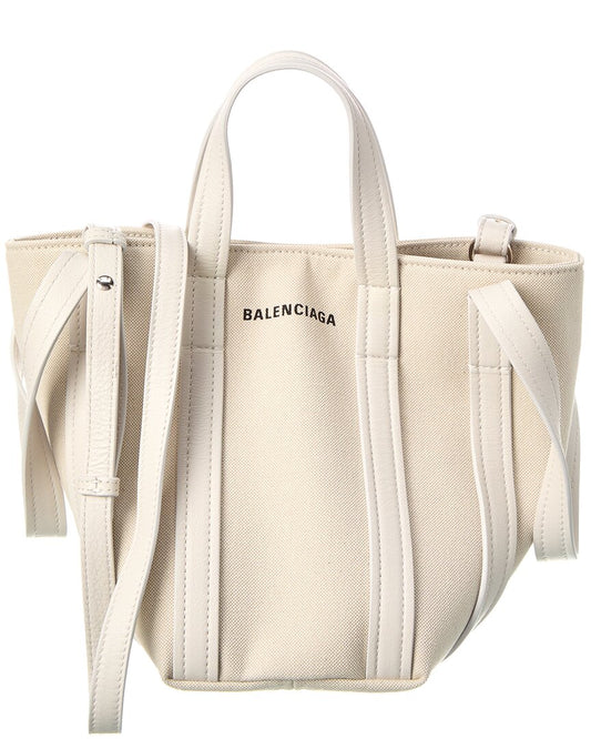 Blnciaga Everyday 2.0 XS North-South Canvas & Leather Tote