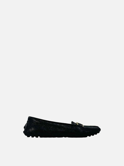 LOUIS VUITTON Oxford Black Size EU 38.5 Loafers
