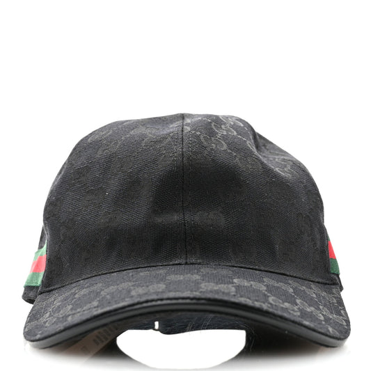 Amelia Monogram Web Baseball Hat XL Black