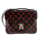 LOUIS VUITTON Very Good Monogram Infrarouge Pochette Metis Black/Red Crossbody