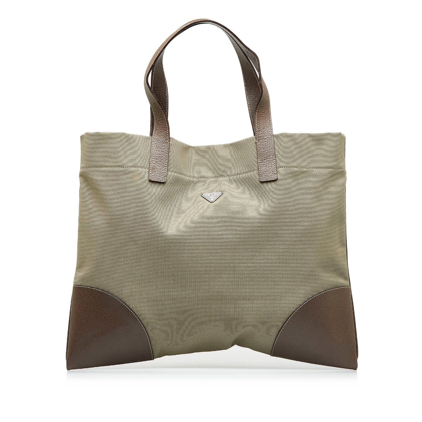 Brown Prada Canvas Tote Bag