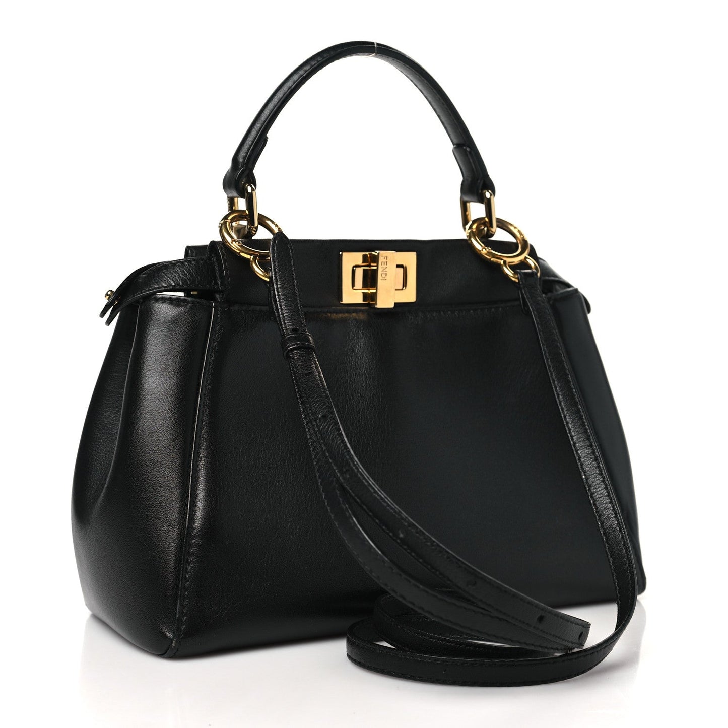 Amelia Nappa Mini Peekaboo Iconic Satchel Black