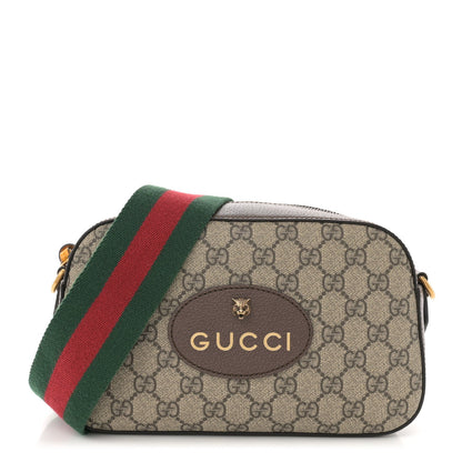 Amelia GG Supreme Monogram Web Neo      Shoulder Bag Beige New Acero Crop