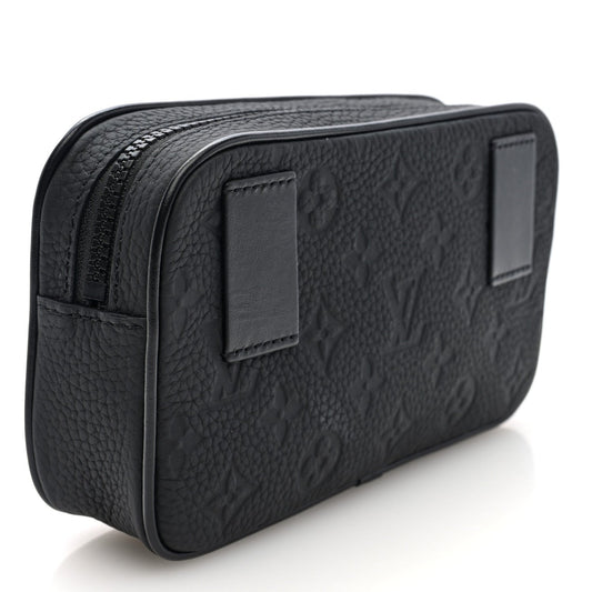 Louis Vuitton Taurillon Monogram Uniformes Solar Ray Soft Pochette Volga Belt Bag Black