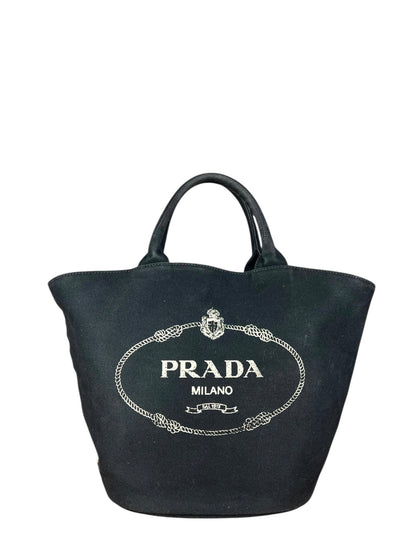Prada Black Canapa 2Way Handbag