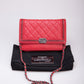 CHANEL LE BOY CHAIN AROUND RED WOC WALLET ON CHAIN