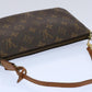 Louis Vuitton Pochette Accessoire  Canvas Clutch Bag