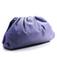 Bottega Veneta Womens The Pouch Hinged Clutch Handbag Purple Leather