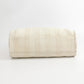 Chanel Deauville Tote Light Beige Stripes Cloth Leather Chain Handle Small 34cm