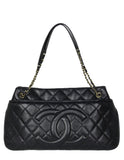 Chanel Black Caviar Timeless Soft Shopper Tote Bag
