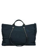Chanel Navy Canvas Extra Large Double Face Shopping Tote