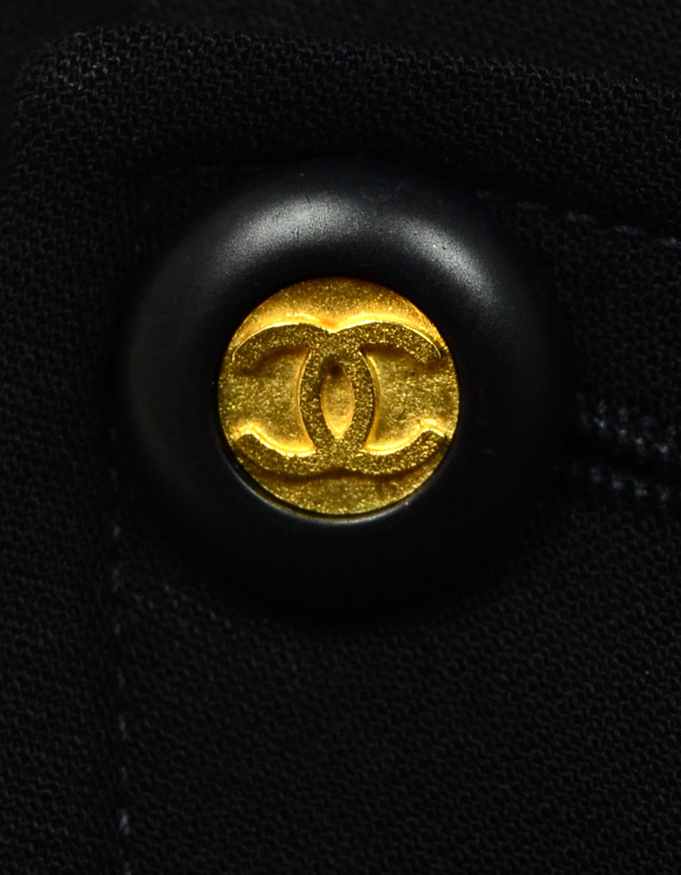 Chanel   Black Wool Sailor Pants w/ 9 CC Buttons sz 34