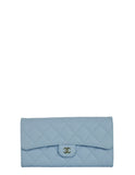 Chanel Light Blue Caviar Leather Wallet