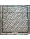 Dior Gray Oblique Diortwin 90 Square Silk Scarf