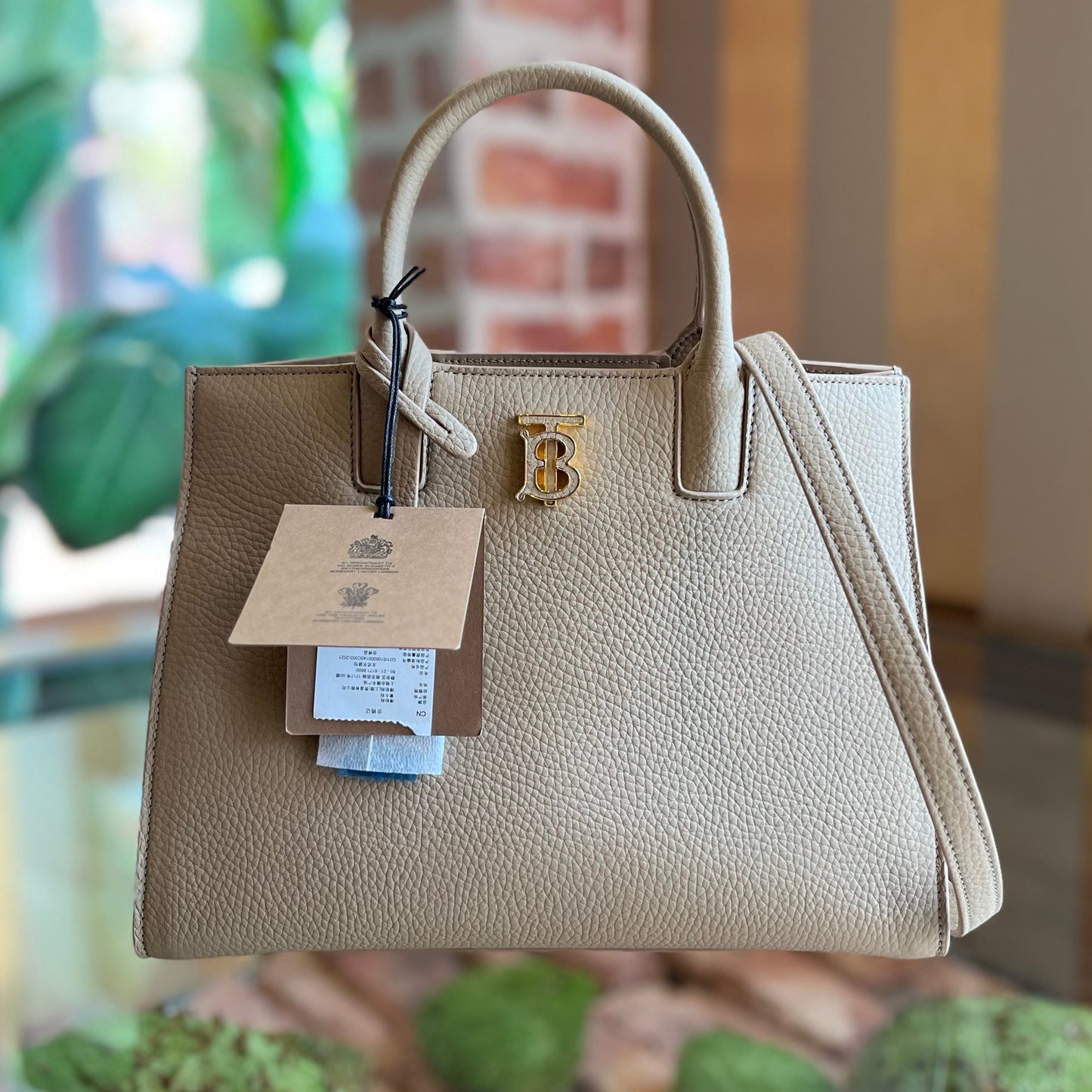 B-BERRY Frances Mini Grainy Calfskin Tote Bag