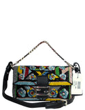 Fendi NWT Floral Beaded Micro Mini Baguette Crossbody Bag