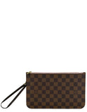 Louis Vuitton Damier Ebene Neverfull Pochette Wristlet Bag