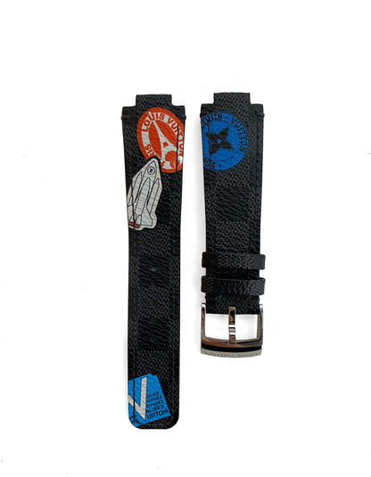 Louis Vuitton Damier Graphite World Tour Watch Strap