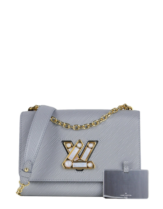 Louis Vuitton Grey Leather Epi Twist MM Bag with Moonstone Logo