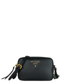 Prada Black/Gold Vitello Leather Phenix Camera Crossbody Bag
