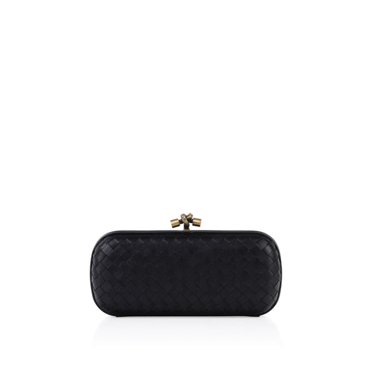Leather Stretch Knot Clutch