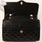 CHANEL Around 1992 Made Paris Limited Design Flap Chain Bag Black