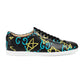 Gucci GucciGhost Print Black Leather Low Top Sneakers