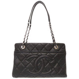 Chanel Caviar Skin Matrasse Cocomark Chain Tote Bag