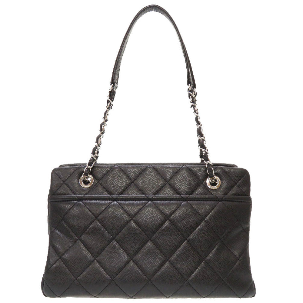 Chanel Caviar Skin Matrasse Cocomark Chain Tote Bag