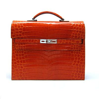 Luxury Hermes Briefcases H1053 Unisex Briefcase Orange Handbag