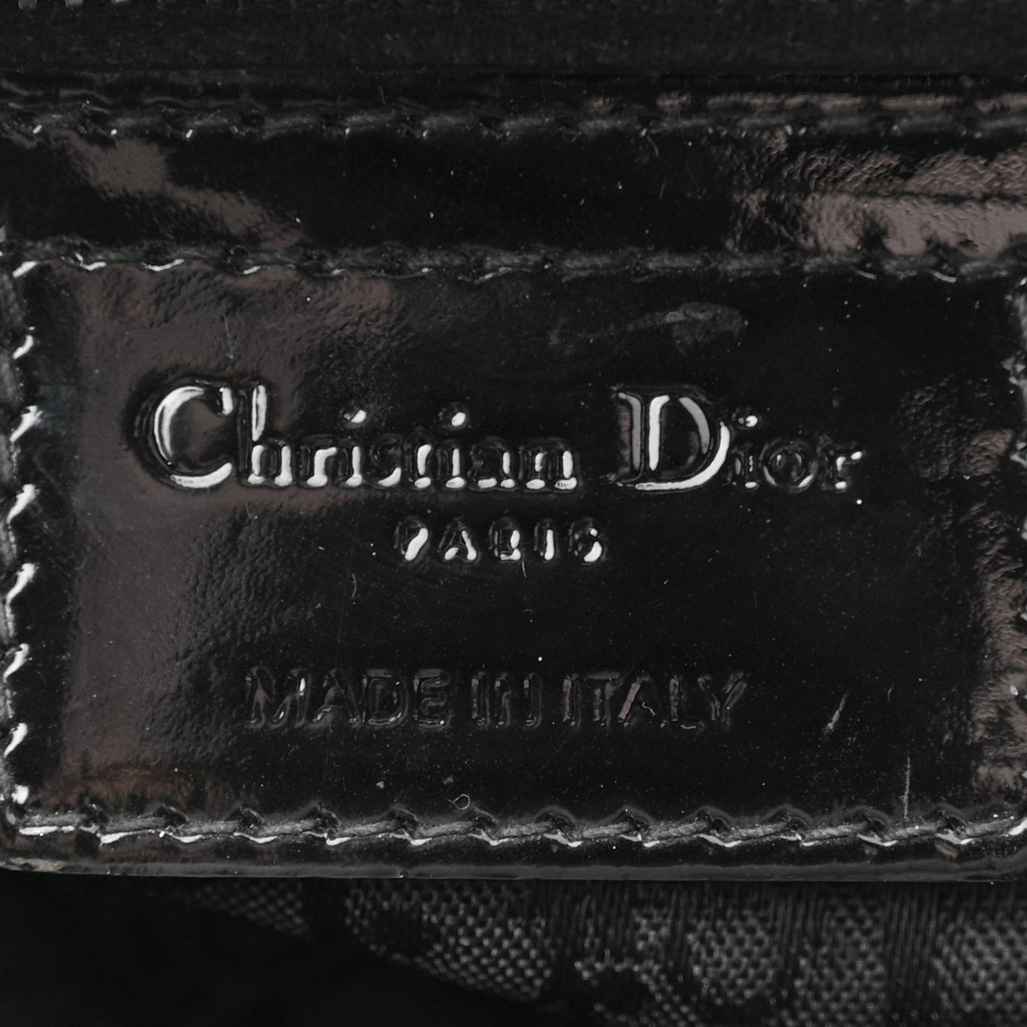Christian Dior Patent Cannage Large Lady Dior Black