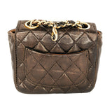 Chanel   Brown Quilted Micro Belt Bag
