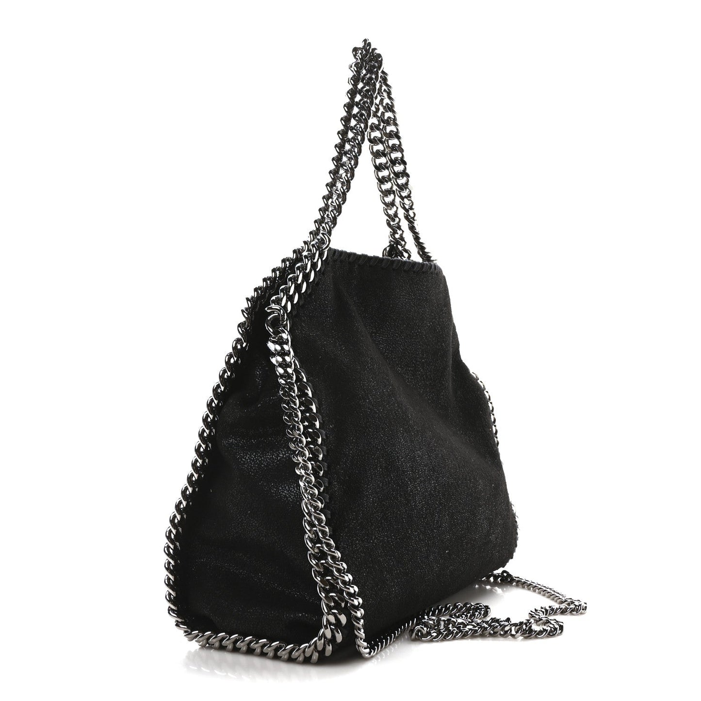 Stella McCartney Shaggy Deer Mini Falabella Tote Black
