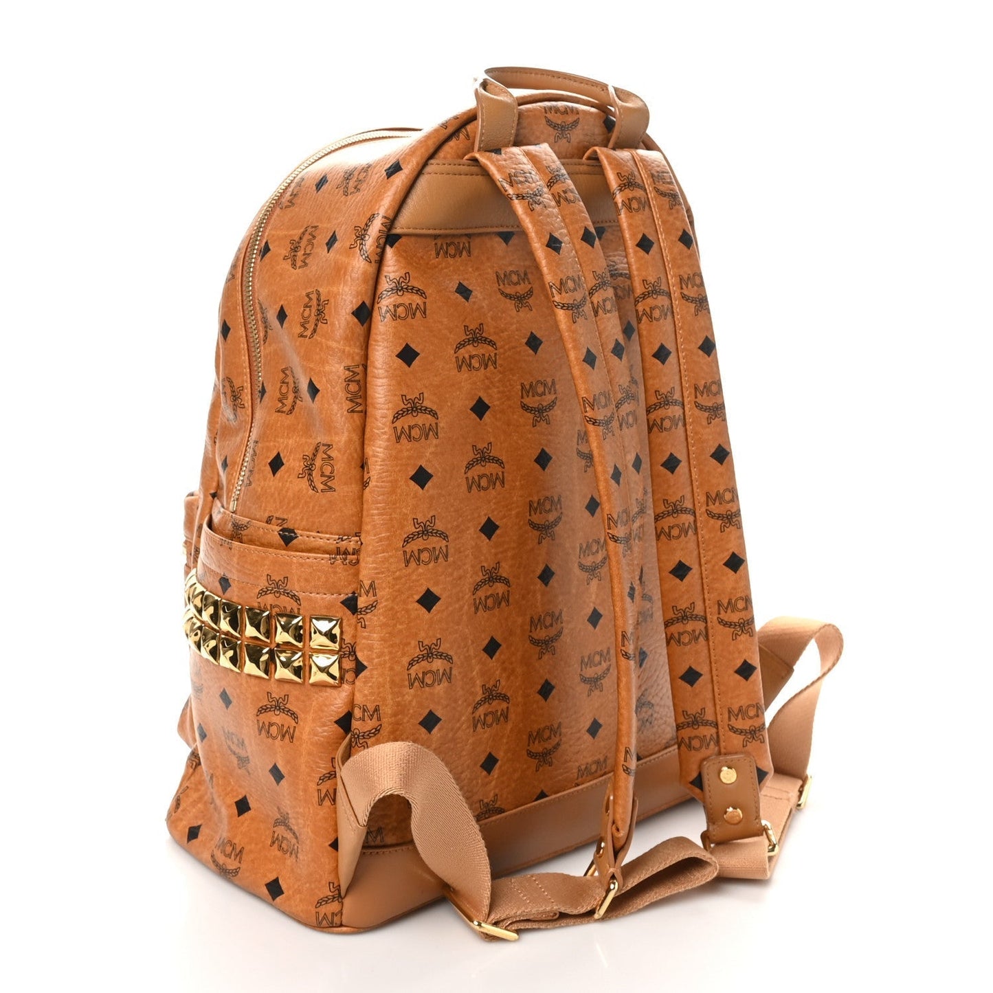 jmb        Visetos Medium Side Studs Stark Backpack Cognac