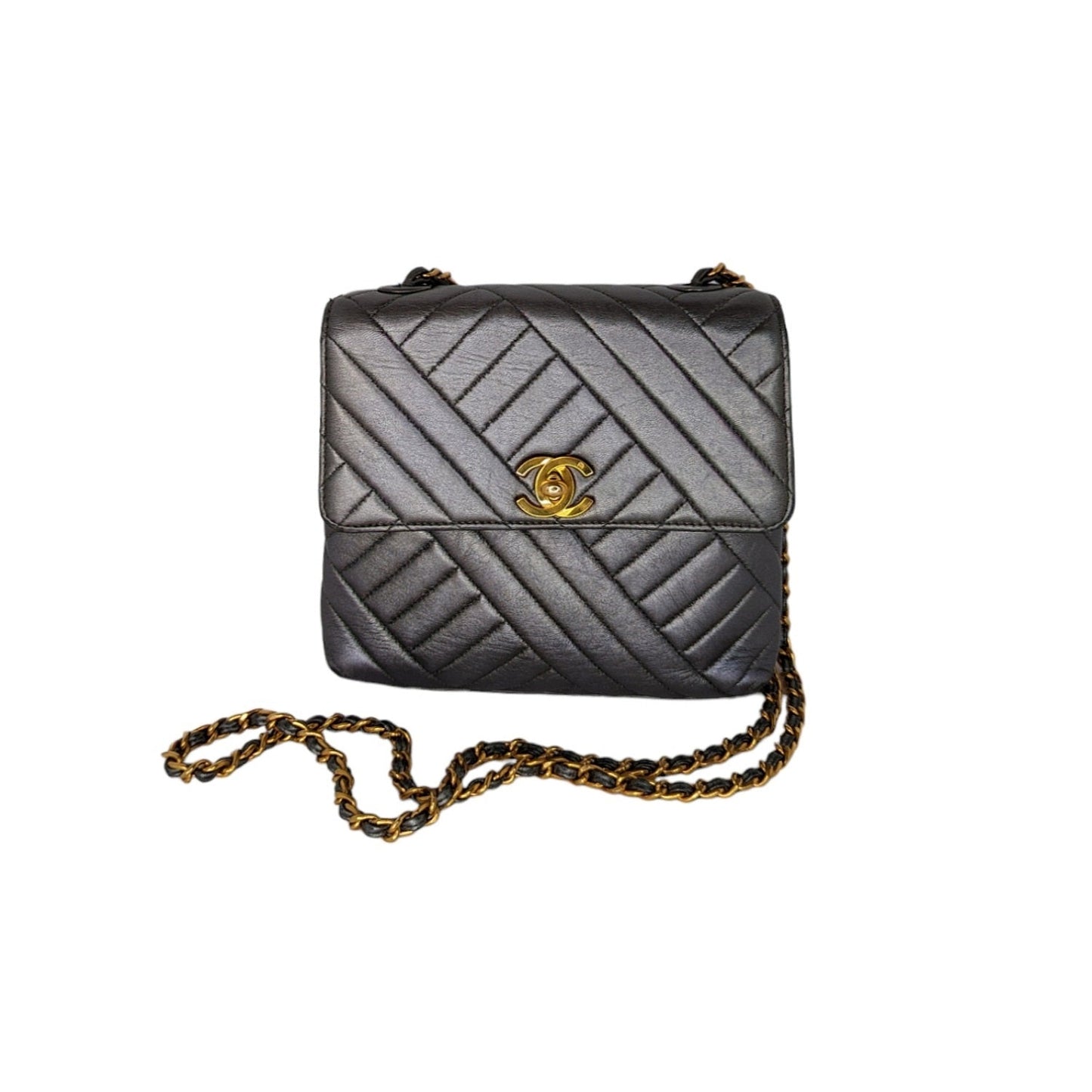 Chanel bag   Chevron Quilted Square Flap Bag