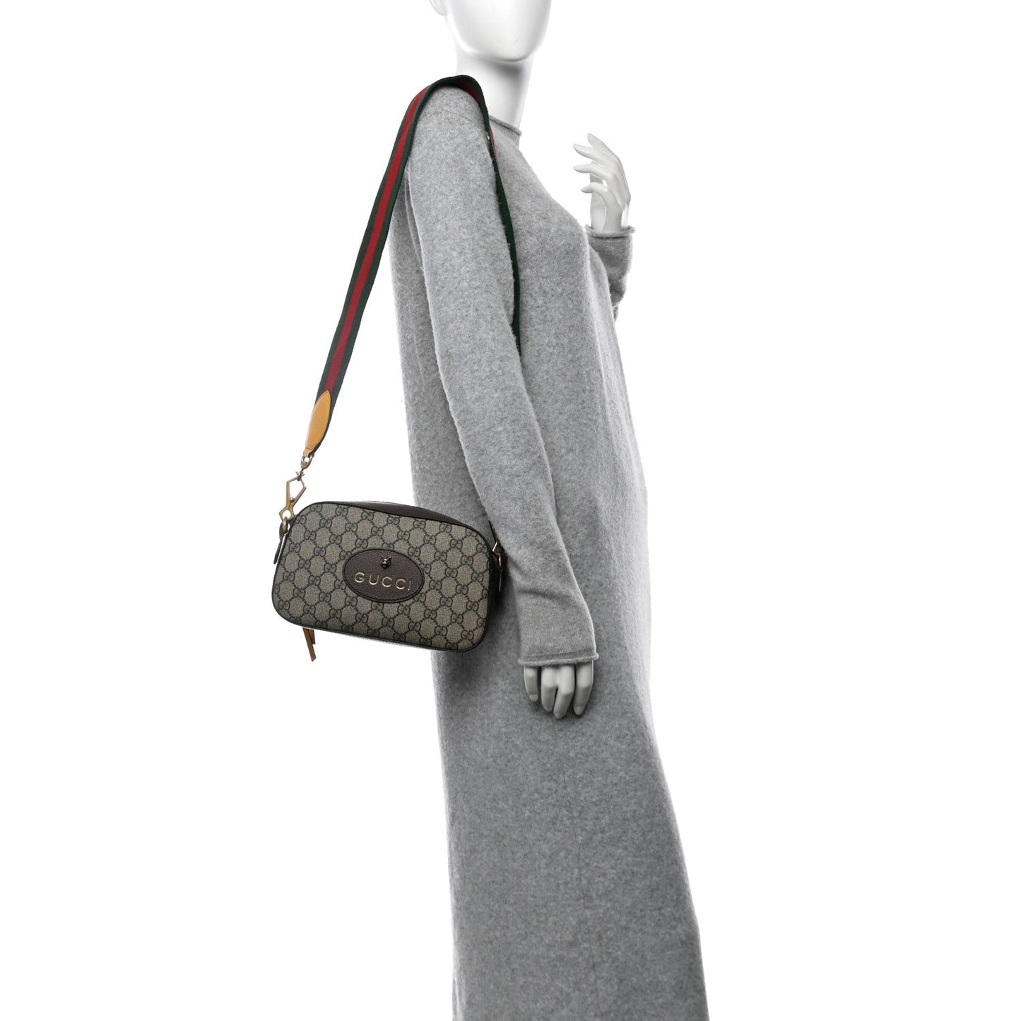 Amelia GG Supreme Monogram Web Neo      Shoulder Bag Beige New Acero Crop