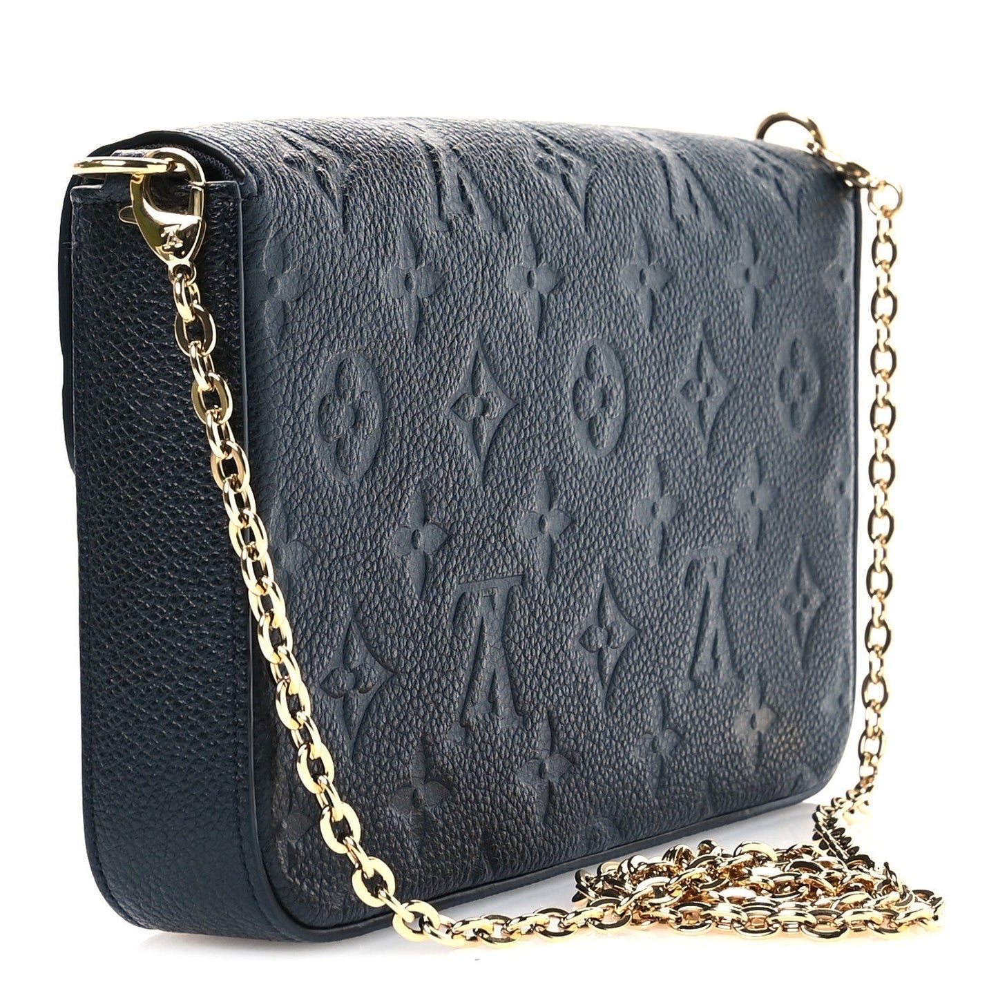 Louis Vuitton Empreinte Pochette Felicie Chain Wallet Black