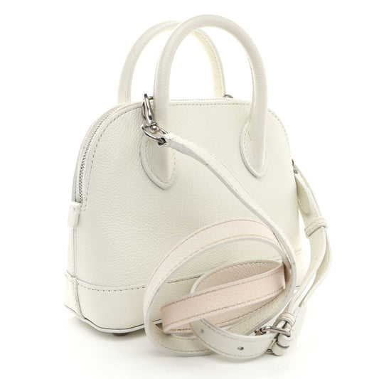 Balenciaga Grained Calfskin XXS Ville Top Handle Bag White Black
