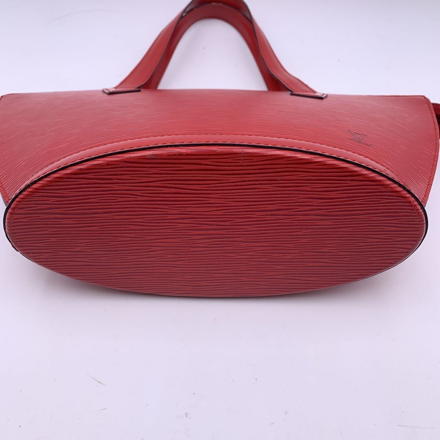 LOUIS VUITTON   Red Epi Leather Saint Jacques Pm Bag