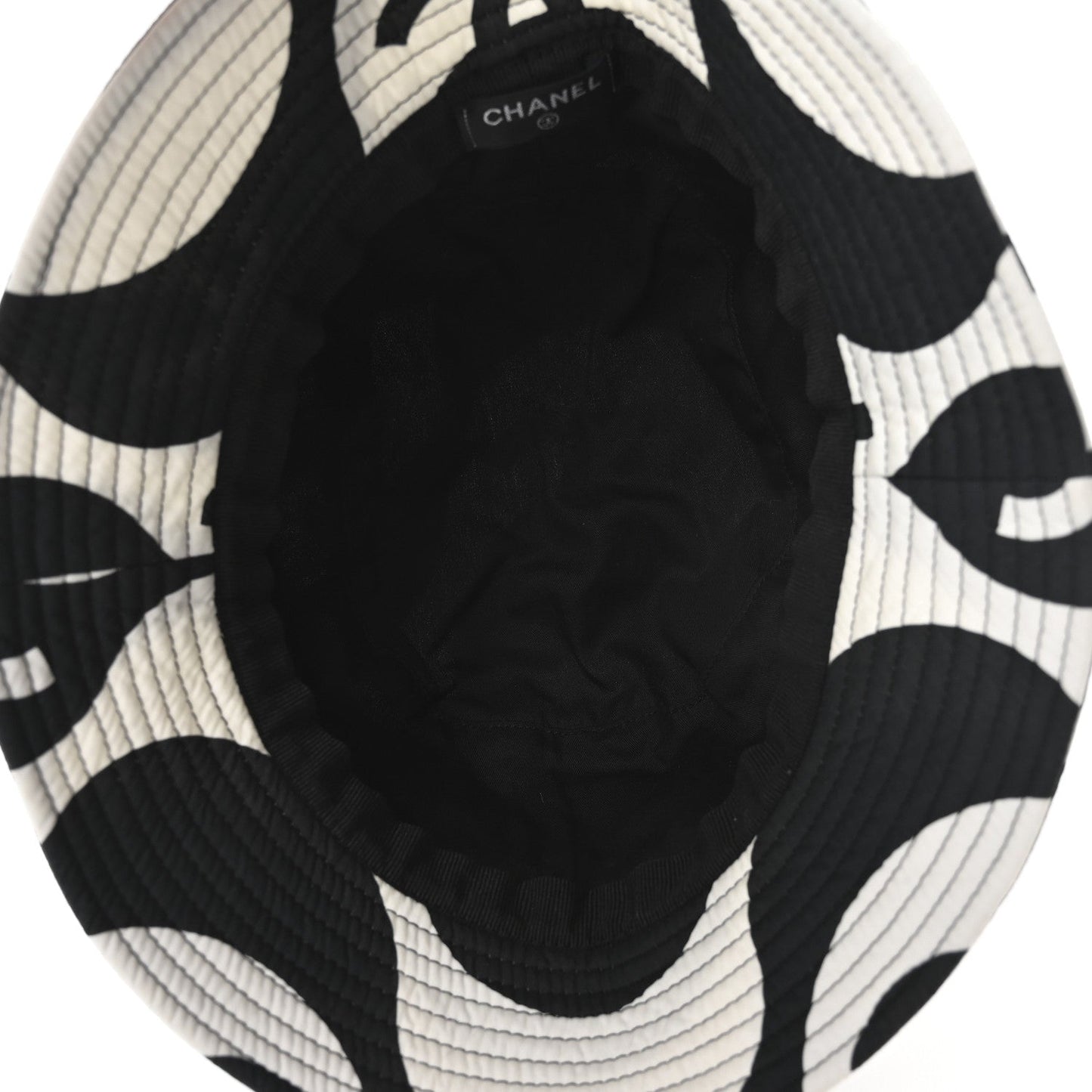 Amelia Cotton CC Bucket Hat Black White