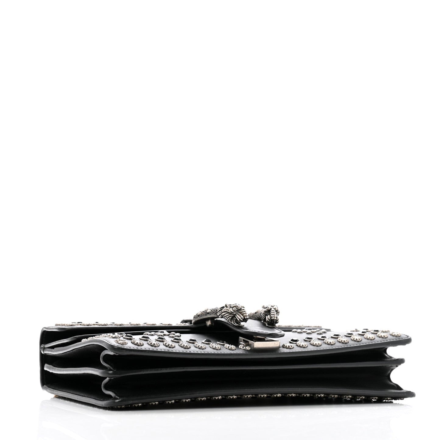 Amelia Calfskin Studded Small Dionysus Shoulder Bag Black