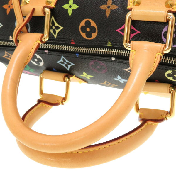 Louis Vuitton Monogram Multicolor Speedy 30 Handbag Black