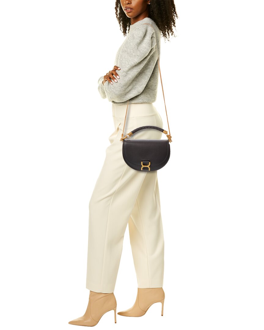 CHL - CC o? Marcie Chain Flap Leather & Suede Shoulder Bag