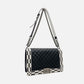 CHANEL Boy Black & White Checkerboard Trim Shoulder Bag
