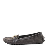 Louis Vuitton Suede Woven Oxford Loafers Brown
