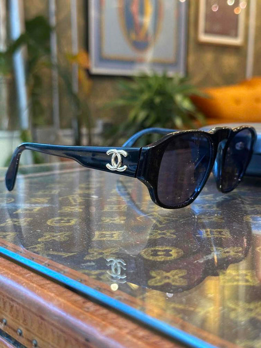 Chanel Spring/Summer 1991   Black Sunglasses