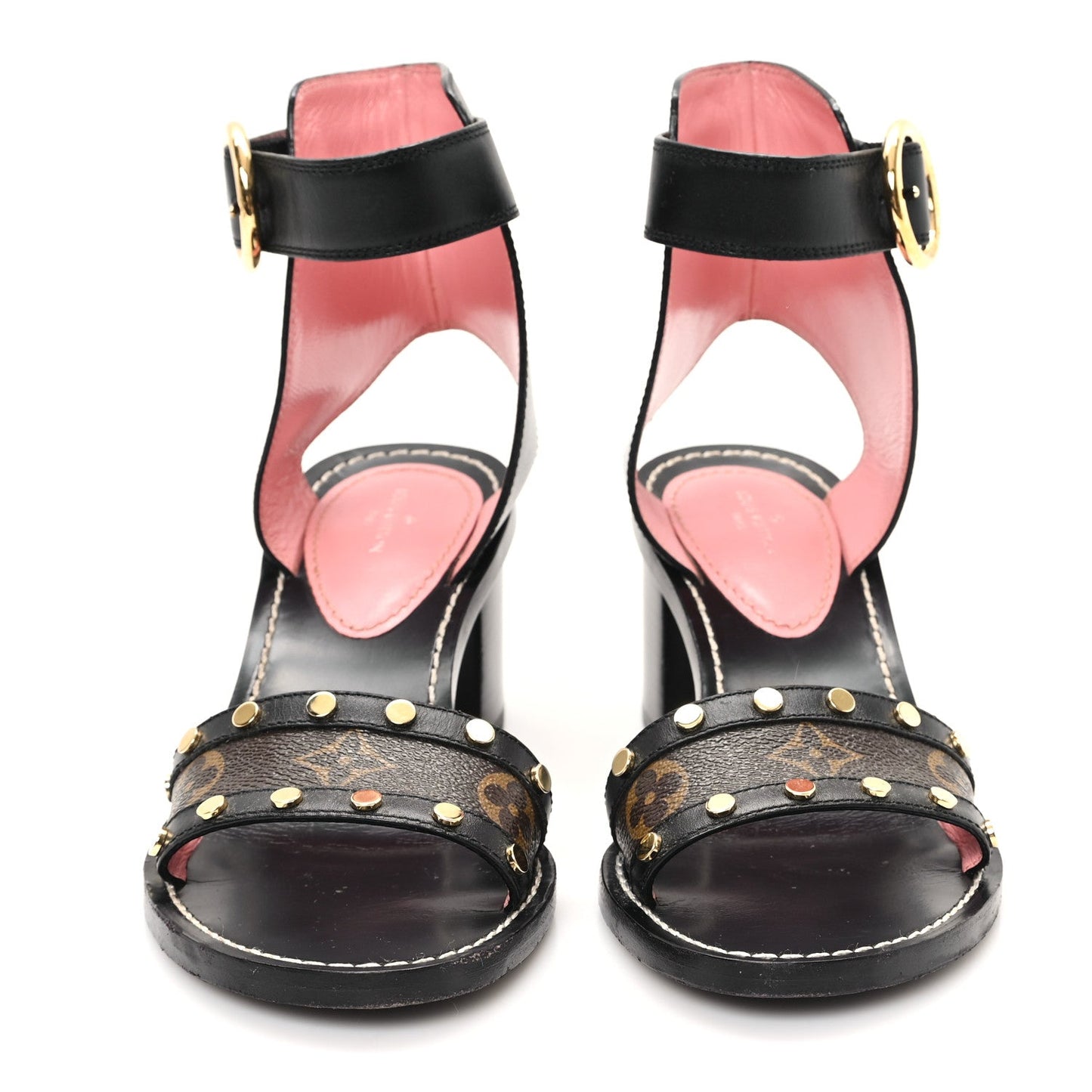Louis Vuitton Calfskin Monogram Passenger Sandals Black