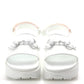 Amelia Soft Rubber Horsebit Touch Womens Strapped Sandals 37 Great White