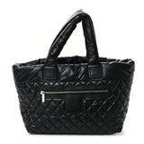 Amelia Nylon Quilted Large Coco Cocoon Tote Black